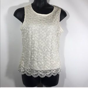 East 5th Womens Lace tank sleeveless top Large